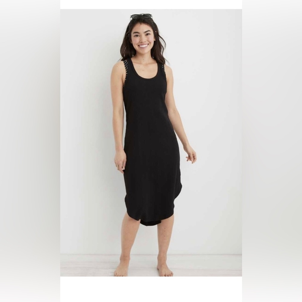 Aerie black maxi dress size S NWT